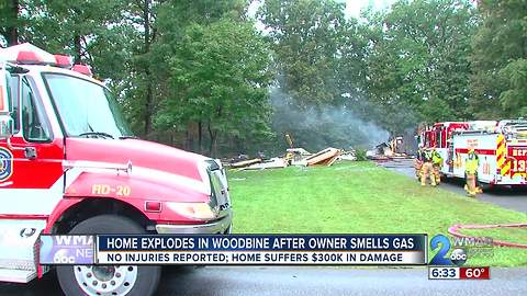 Home Explodes in Woodbine After Owner Smells Gas