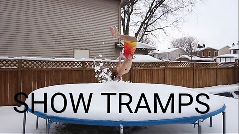 CRAZY SNOW TRAMPOLINE FLIPS!