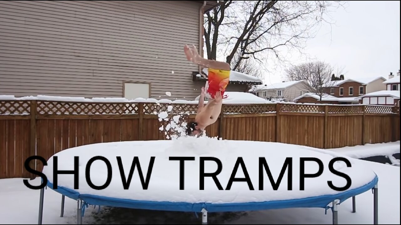 CRAZY SNOW TRAMPOLINE FLIPS!