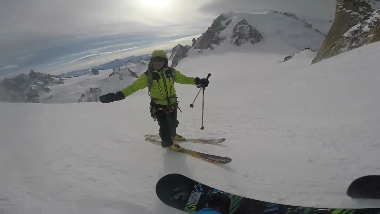 Aiguille du Midi 3800m - Vallee blanche - Snowboard Freeride-1