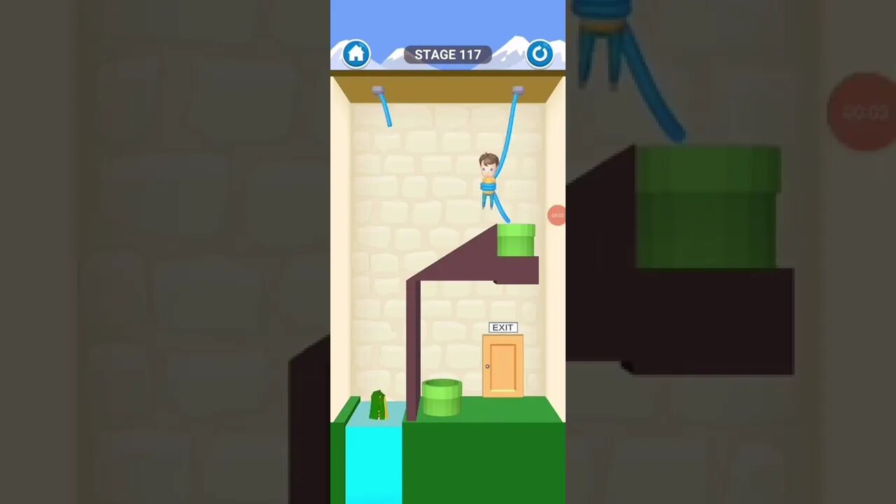 rescue cut rope puzzle 😎 #shorts