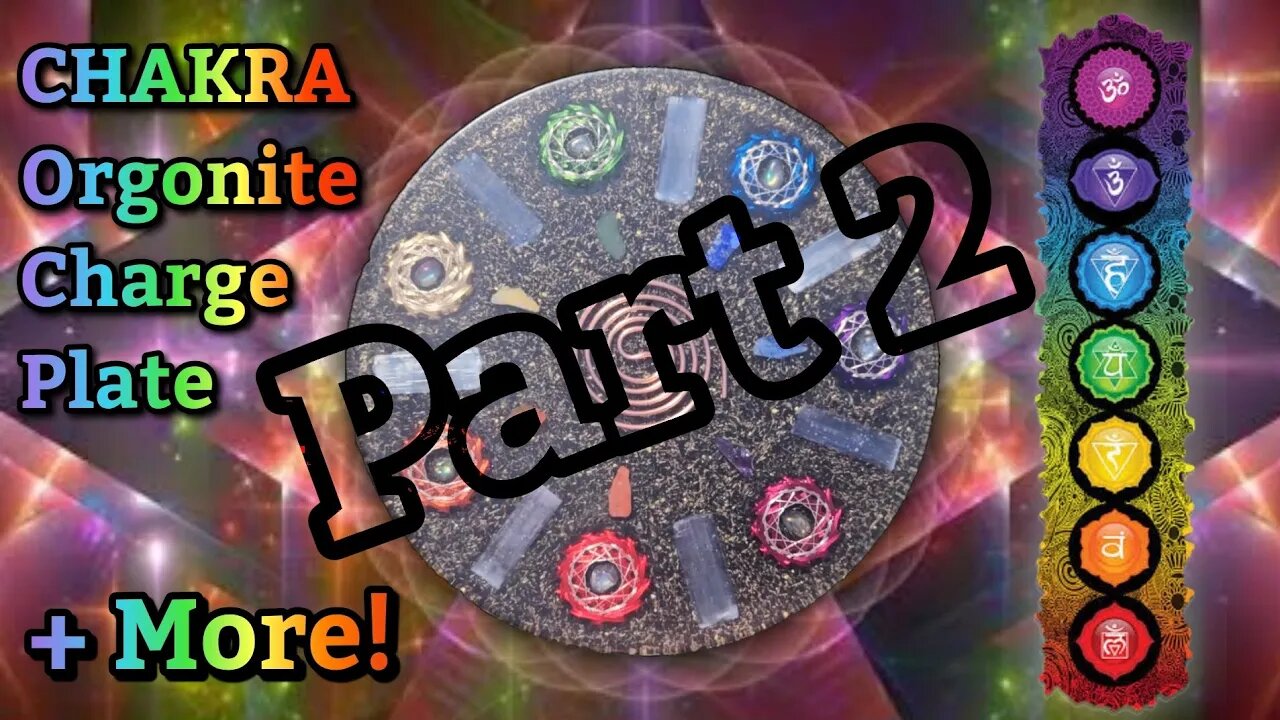 7 Piece CHAKRA Set!!! Large Vortex Coil Chakra Orgonite Charge Plate- Available on ETSY! Part 2