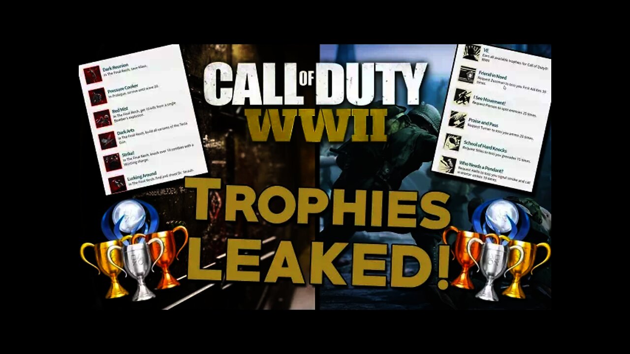 Call of Duty WW2 TROPHIES LIST LEAKED! - Division Prestige, Zombies Wonder Weapon, & More!