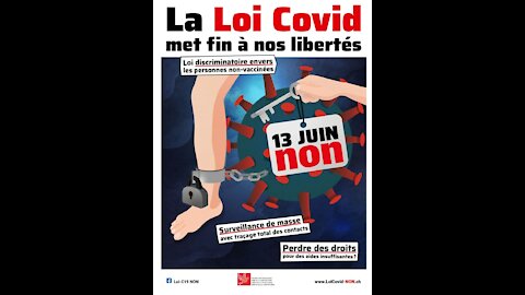 Referendum du 13 Juin 2021 en Suisse : Votez NON à la loi COVID