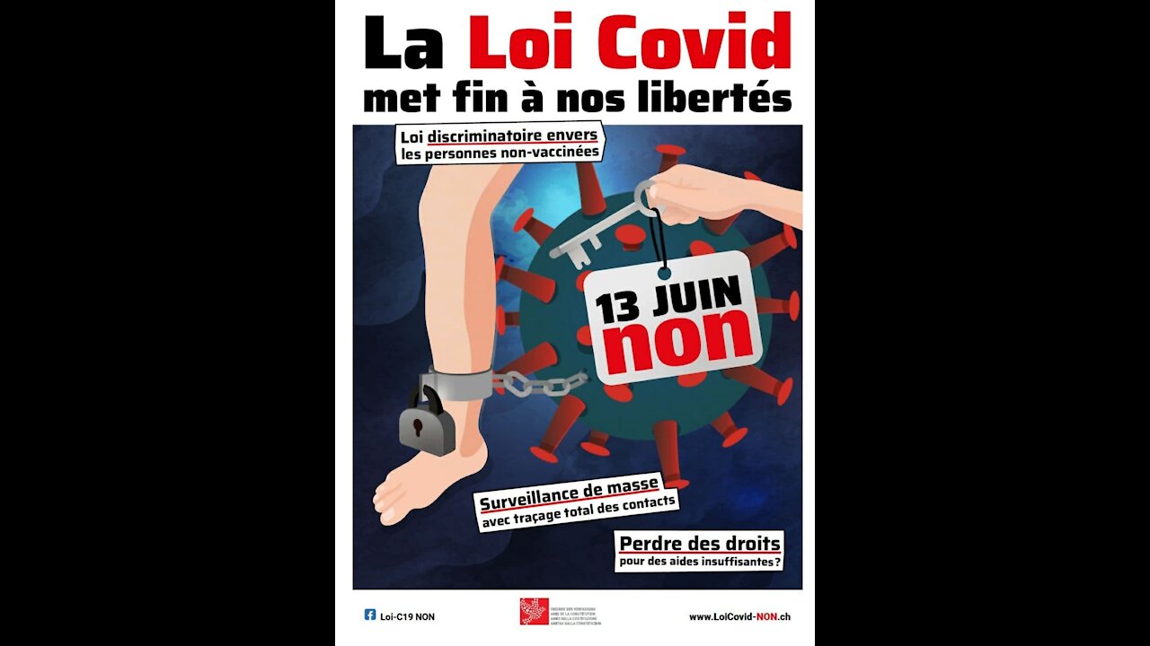 Referendum du 13 Juin 2021 en Suisse : Votez NON à la loi COVID