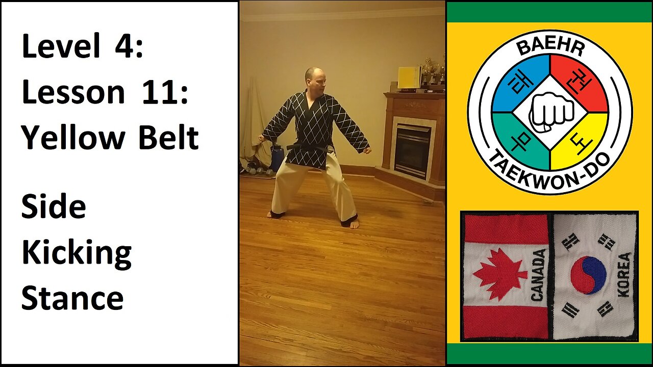 Baehr Taekwondo: 04-11: Green Stripe: Side Kicking Stance