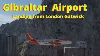 Something Flying Above the Plane while Landing at Gibraltar Airport