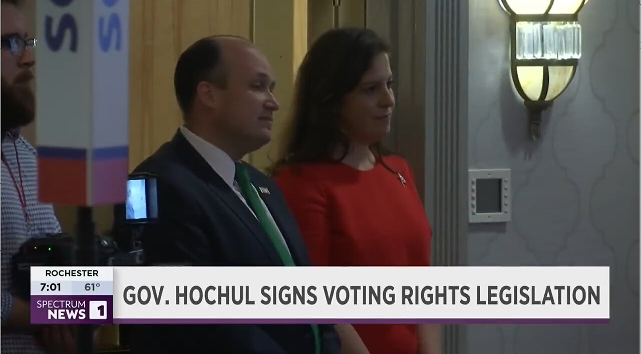 Spectrum News 1's Coverage of Elise's Lawsuit Against Kathy Hochul 09.22.23