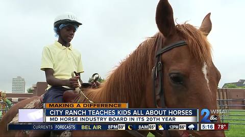 City Ranch in Baltimore teaches city students about horses, life skills