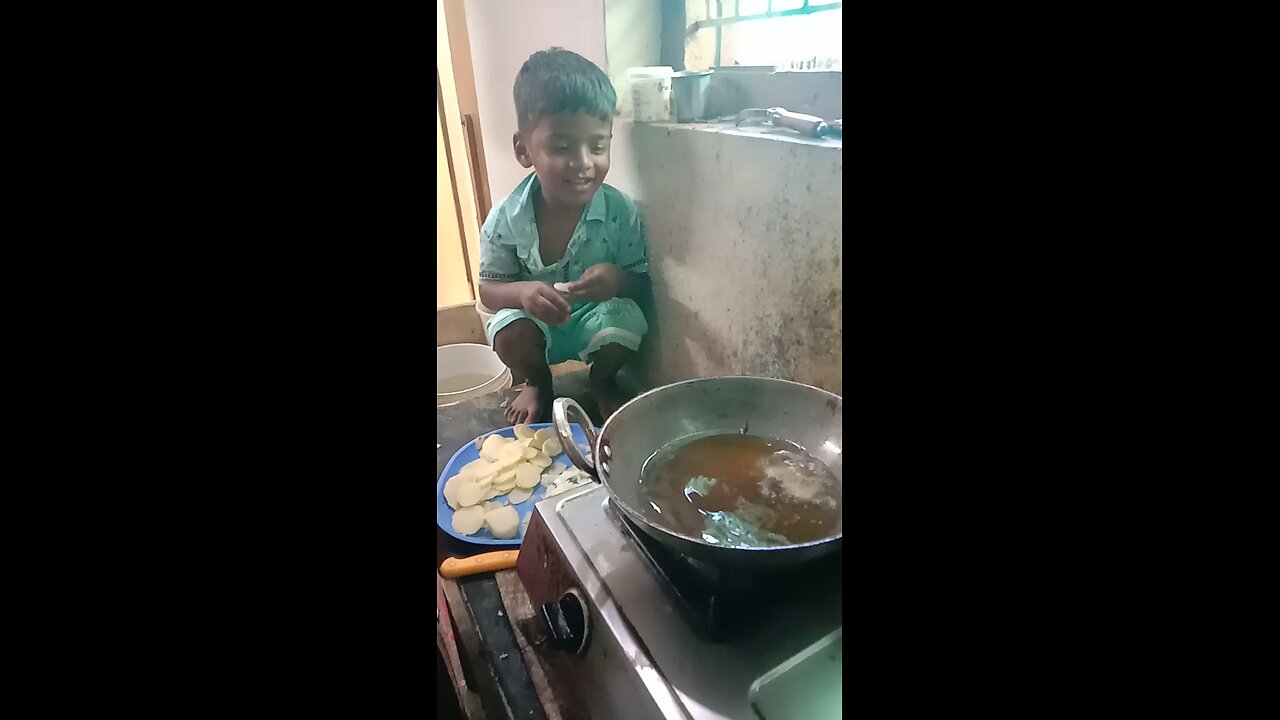 small boy making papada funny video