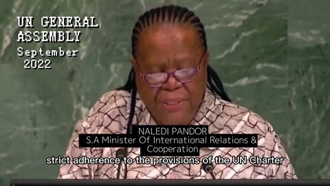 S.A Minister Speaks Against Sanctions On Zimbabwe At The U.N General Assembly