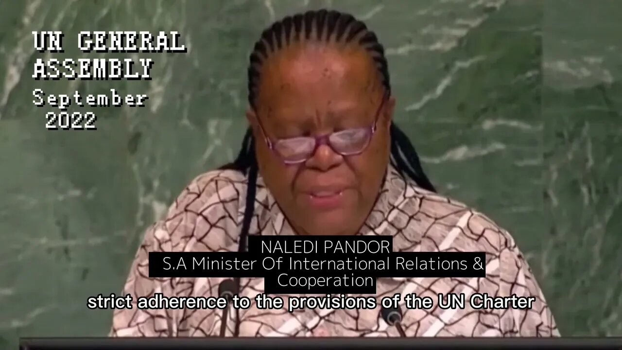 S.A Minister Speaks Against Sanctions On Zimbabwe At The U.N General Assembly