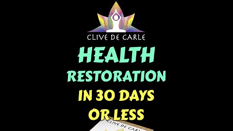 30 DAYS OR LESS for ESSENTIAL HEALTH RECOVERY! Crrow777