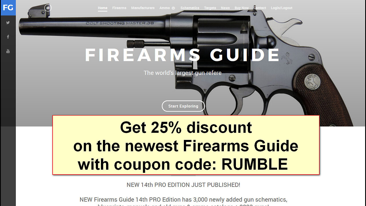 Get 25% discount on Firearms Guide with coupon code: RUMBLE