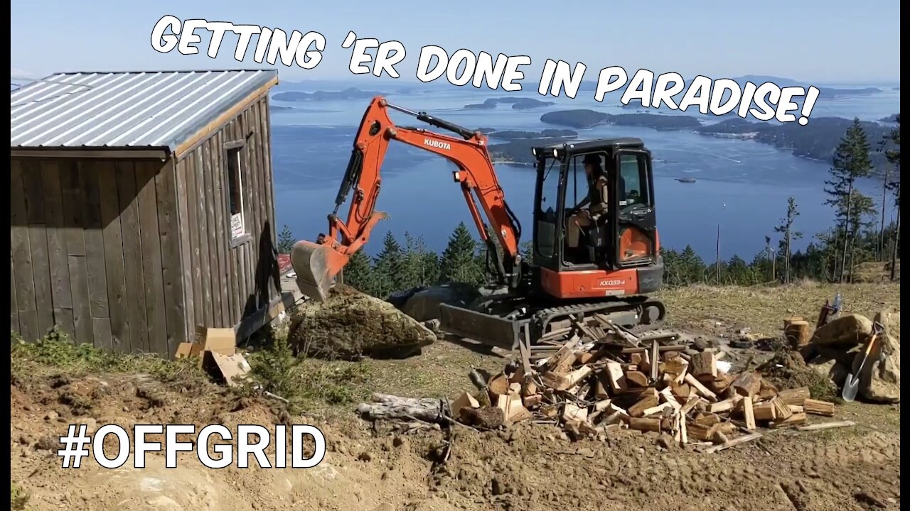 Work begins for the off-grid tiny cabin!