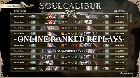 SoulCalibur VI — Online Ranked Replays from Other Players | Xbox Series X (Sunday Lifestream #31)