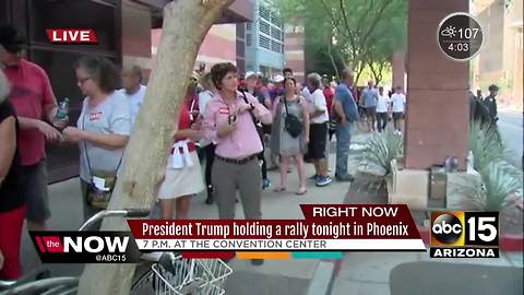 Protesters, supporters scuffle ahead of President Trump's rally