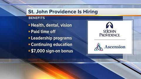 Workers Wanted: St. John Providence is hiring