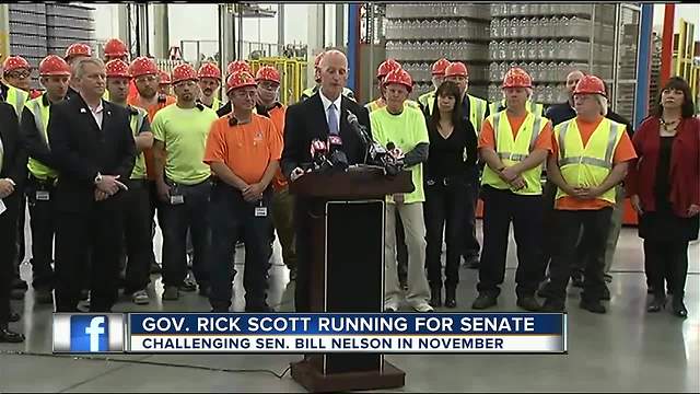 Anti-Scott rallies held as Florida's Governor announces bid for U.S. Senate