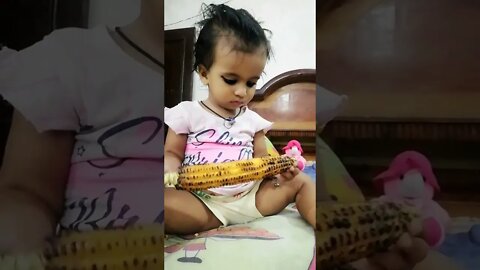 mauli eating corn|shorts|