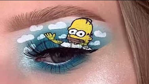 Make up artist inspired by 'The Simpsons'