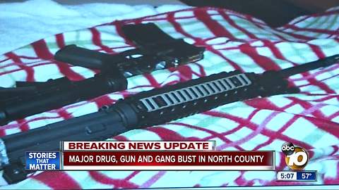 Drug, gun and gang bust in North County