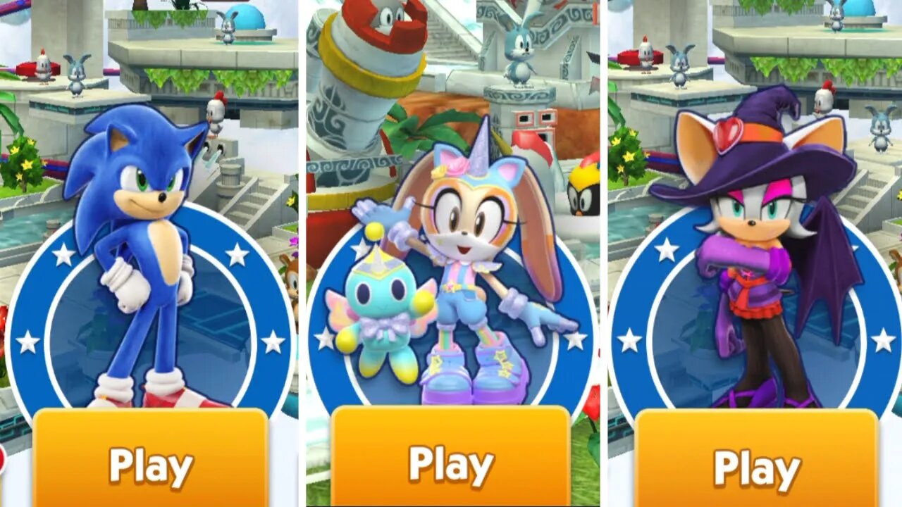Movie Sonic VS Unicorn Sonic VS Witch Rouge I Sonic Dash