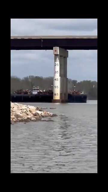 The US-59 bridge in Sallisaw, Oklahoma is shut down after being struck by a barge