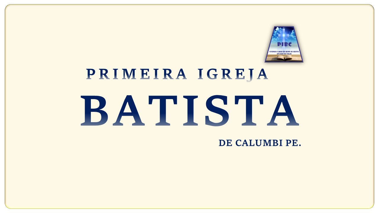 Culto Primeira Igreja batista de Calumbi PE. Pastor. José Erivan dia 19/05/2024.