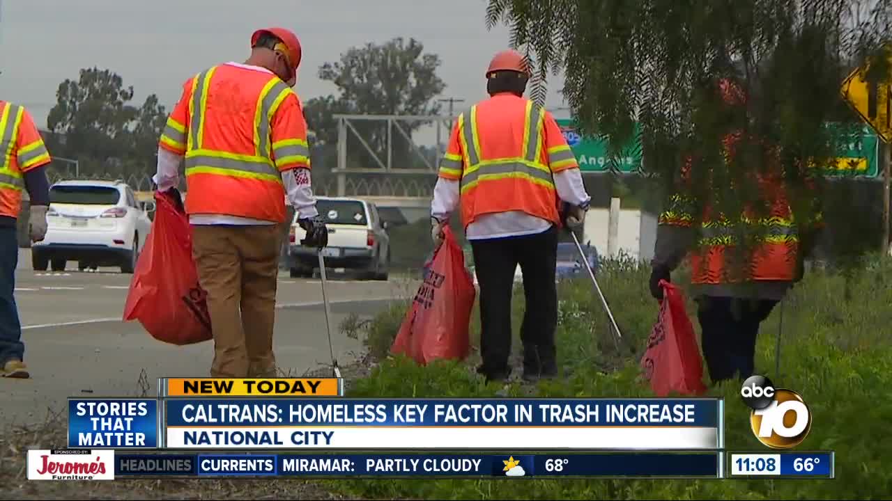 Caltrans: Homeless a key factor in trash increase