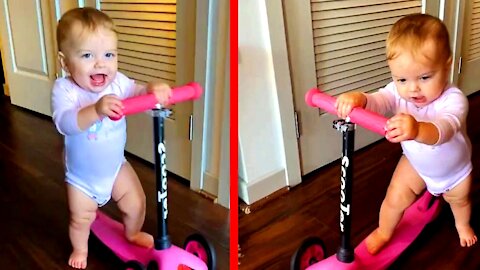 Amazing #funny baby playing video