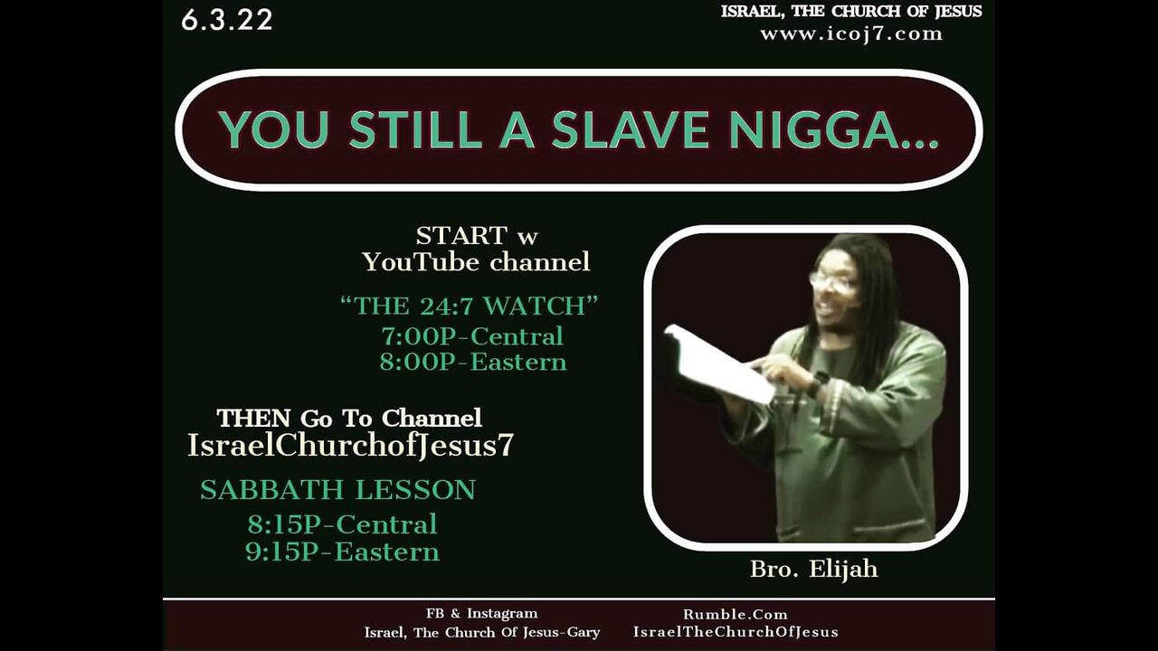 YOU STILL A SLAVE NIGGA...