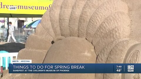 Sandfest happening at Children's Museum of Phoenix for Spring Break