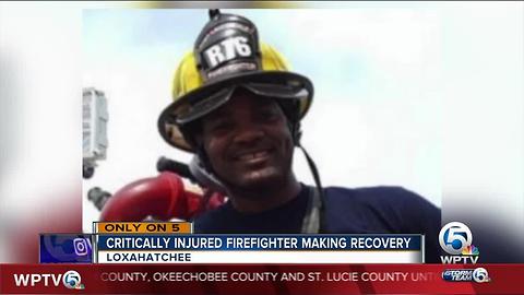 Challenges lie ahead for injured firefighter