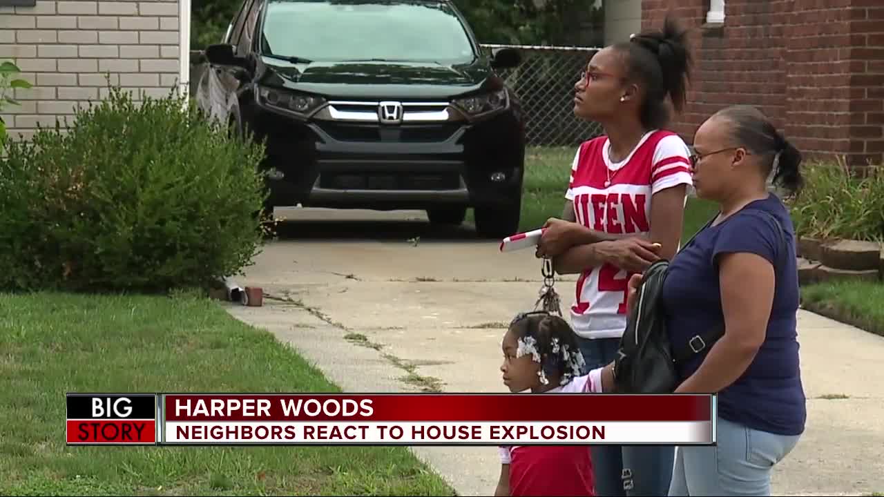 Neighbors react to house explosion in Harper Woods where 3 were injured