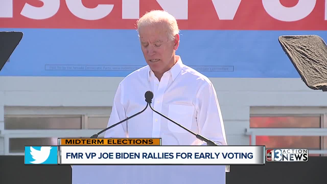 Former VP Joe Biden in town for rally