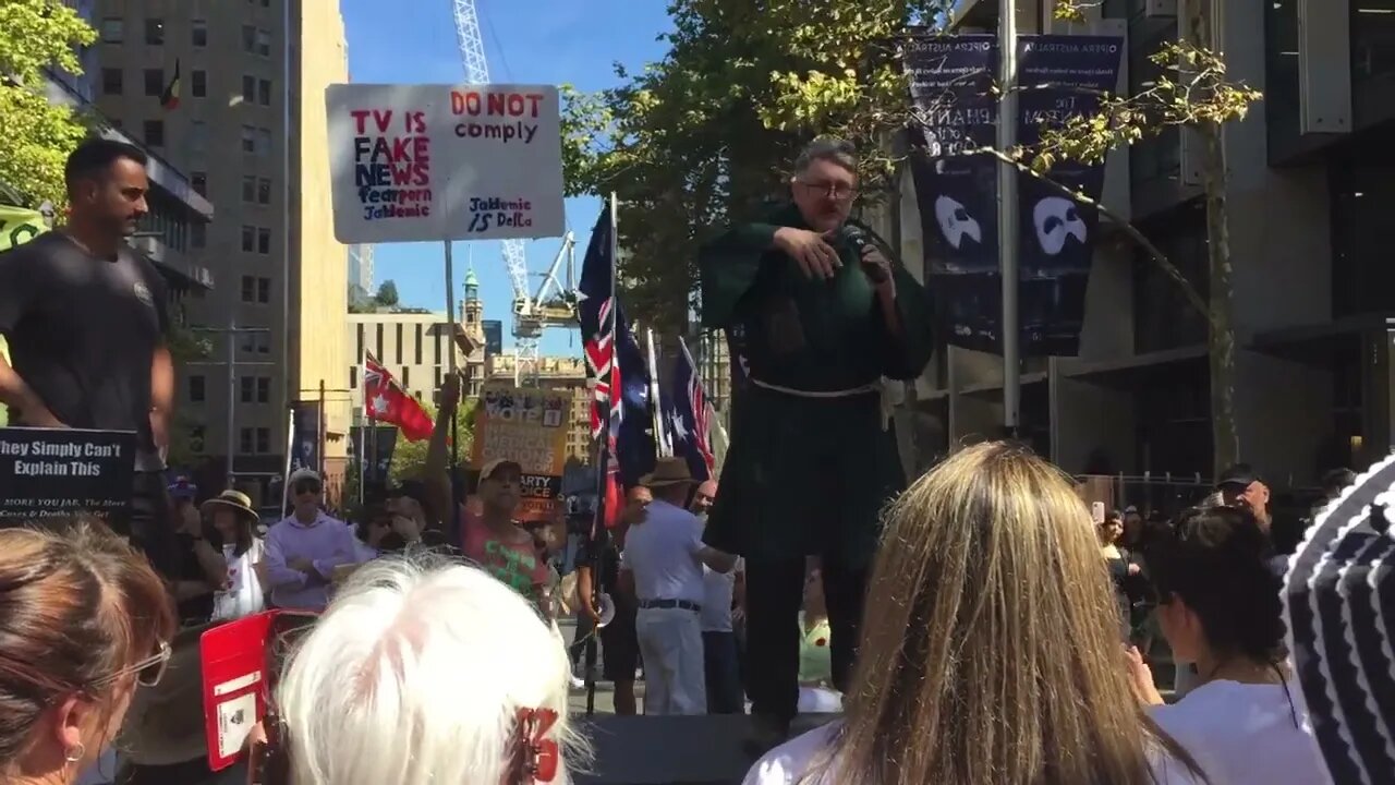 March 22, 2022 - Freedom Rally outside NSW Parliament House, Sydney