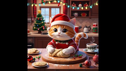 🐱❄️ Cats at a christmas doing human things 🎅🏻