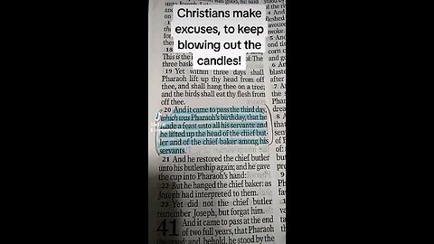 Christians make excuses to keep blowing out the candles!