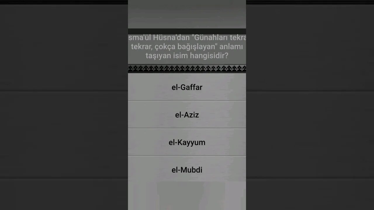 #yarışma #bilgi İSLÂMÎ BİLGİ YARIŞMASI