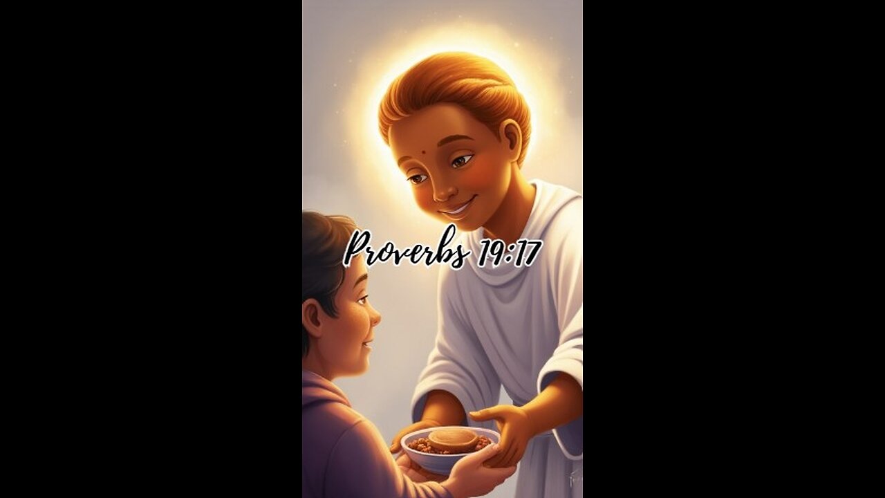 Proverbs 19:17 - Whoever is kind to the poor lends to the Lord, and he will reward them for what...