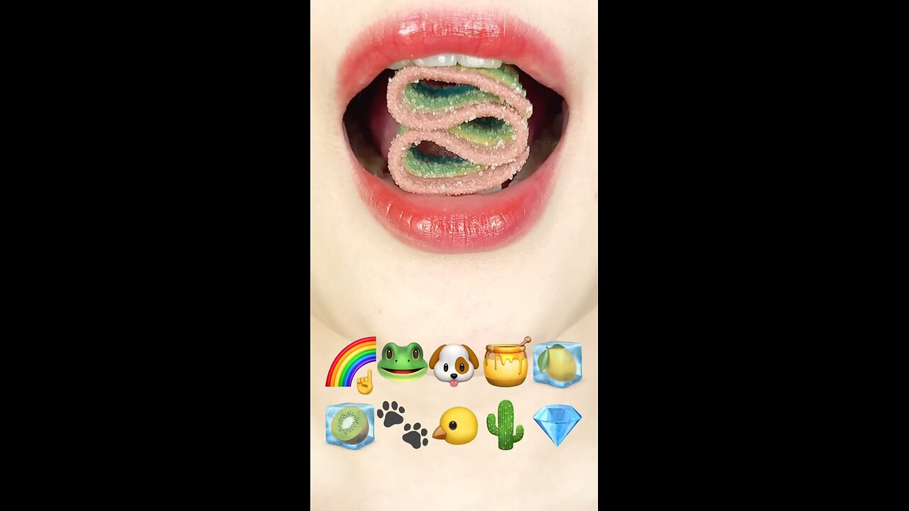 ASMR Frozen jelly eating sounds #asmr #asmrsound #satisfying