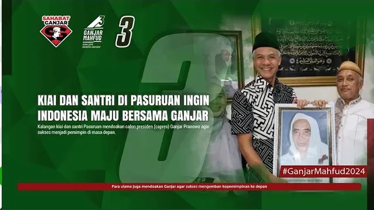 Kiai dan santri di pasuruan ingin indonesia maju bersama ganjar pranowo