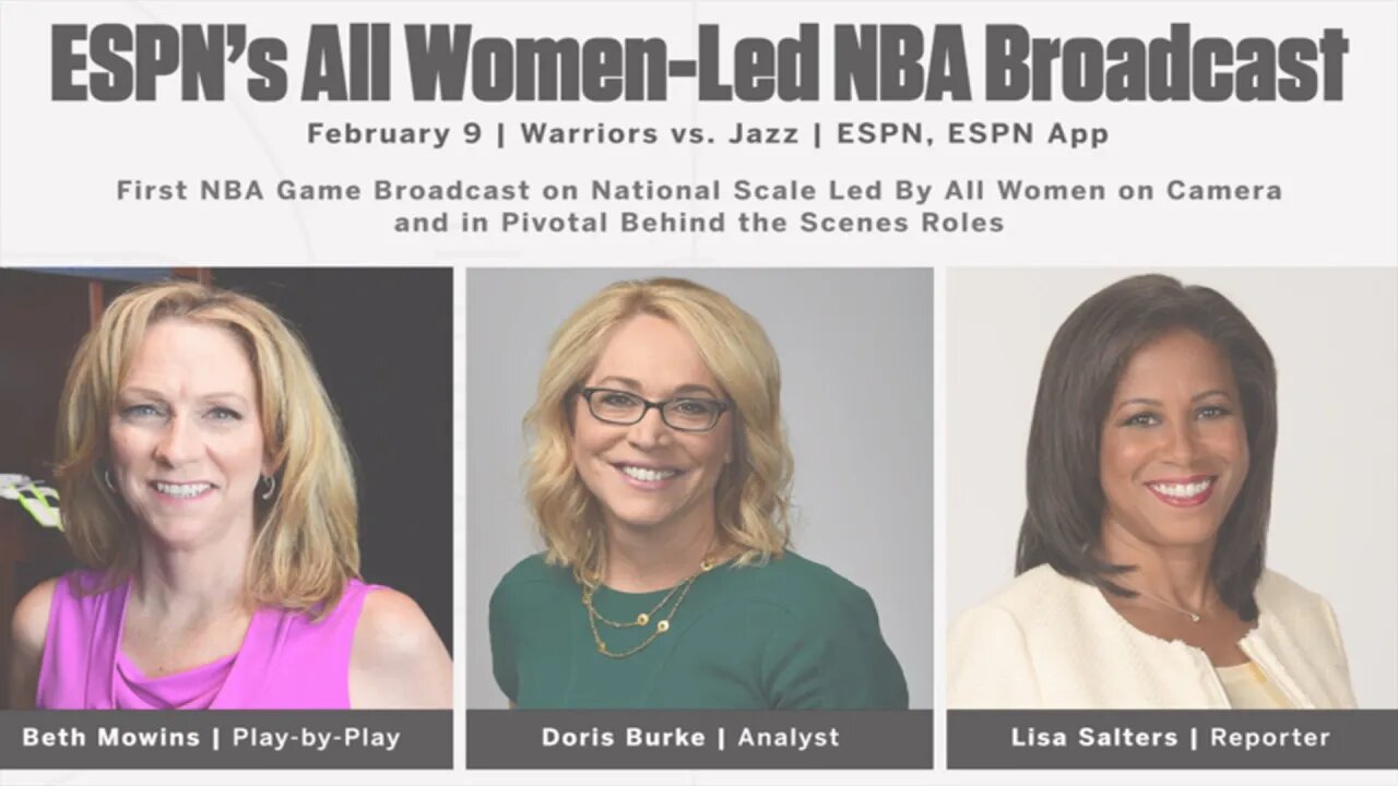 ESPN Proves Wokeness With All-Women NBA Crew