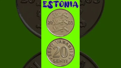 Estonia 20 Senti 2003.#shorts #coinnotesz