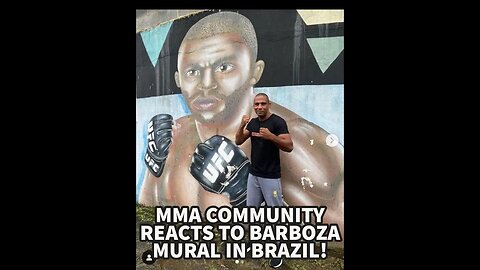 MMA COMMUNITY REACTS TO EDSON BARBOZA MURAL IN BRAZIL!!