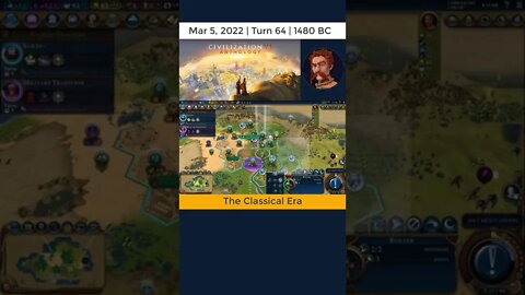 #oneturnadaychallenge #civ6 – Turn 64 - 15th Century BC #shorts