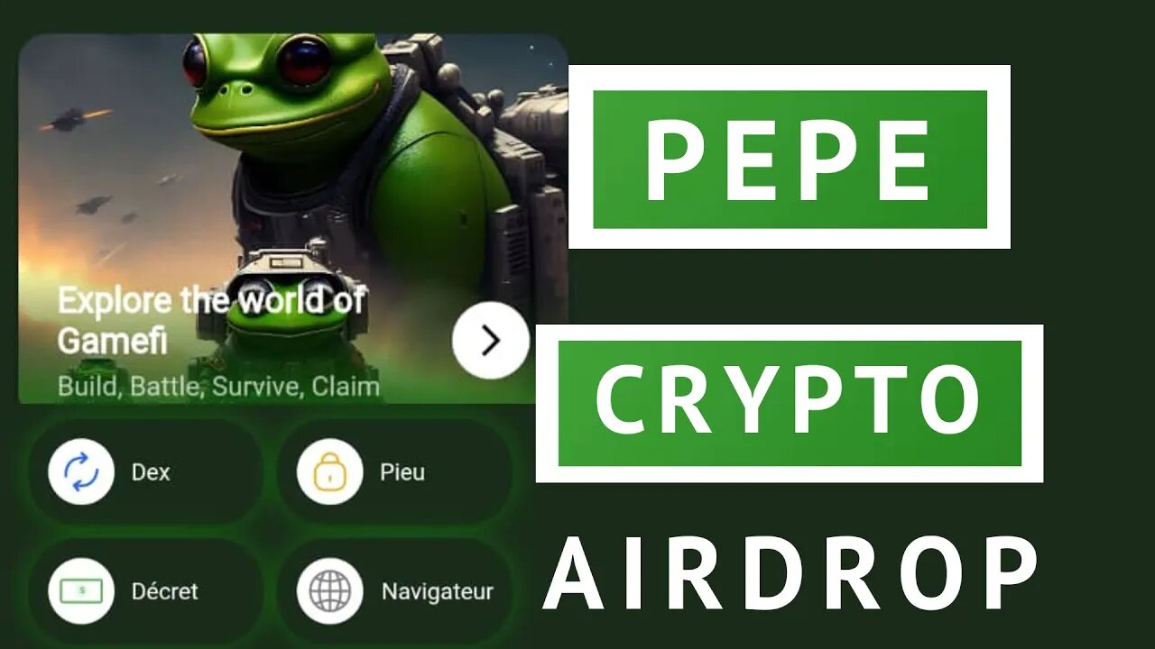 Gagner crypto wallet Pepe Airdrop investir crypto swap projet crypto