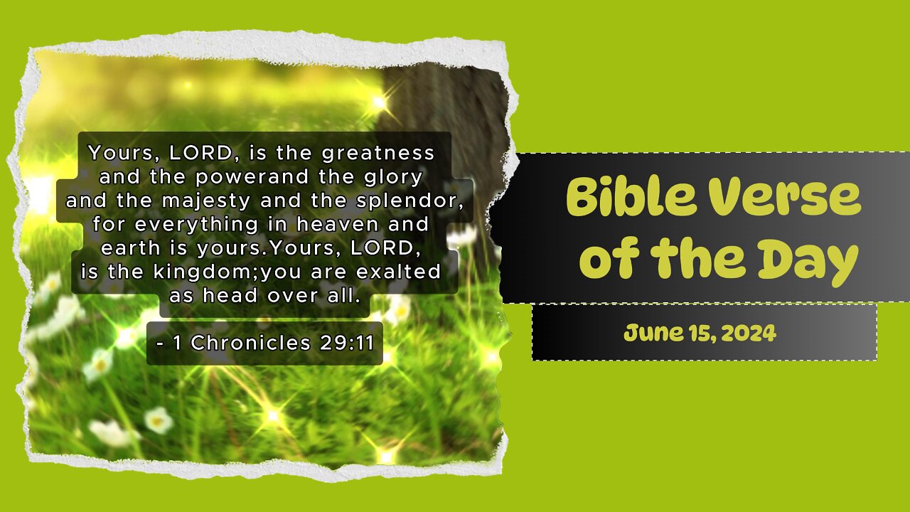 Bible Verse of the Day: June 15, 2024