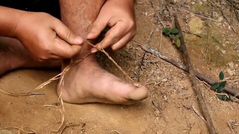 Using primitive tools, fire Wilderness Survival Challenge /19